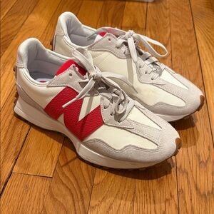 NewBalance Red and White Athletic Sneakers